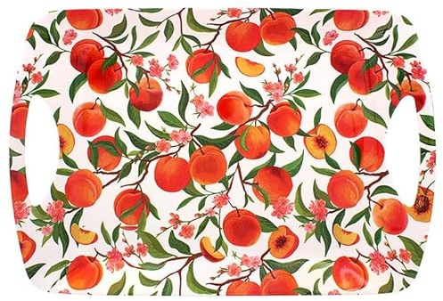 The Leonardo Collection Peaches Tray Large For Kitchen & Home | Non Slip Serving Tray For Food | Serving Platter For Lunch & Dinner | Plastic Trays For Tea & Serving Dishes