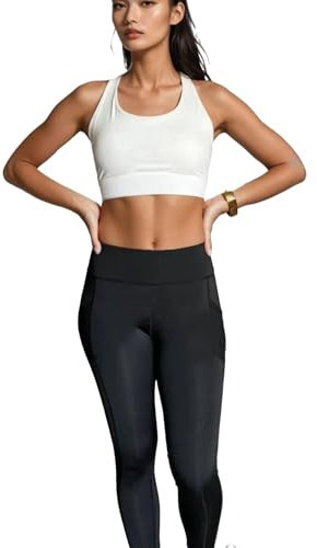 Ballandoro Completo Palestra Donna - Set Leggins Sportivi Push Up e Reggiseno Sportivo, Tuta Completa Pantaloncini Workout e Top Fitness, Abbigliamento da Yoga Running Pilates (Nero/bianco, XXL)