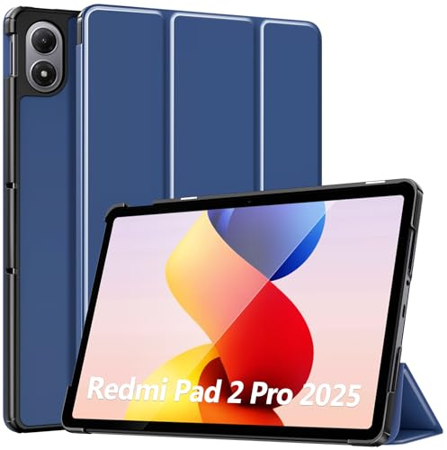 TiMOVO Cover per Xiaomi Redmi Pad 2 Pro 12,1 Pollici 2025, Blu Marino | Sottile e Leggero, Guscio Posteriore Rigido, Auto Sveglia/Sonno