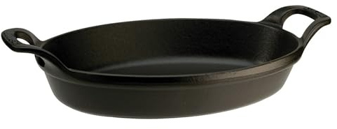 Staub Ovale Auflaufform aus Gusseisen, 27,9 x 20,3 cm, Mattschwarz,