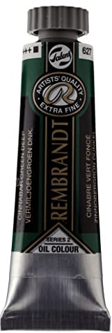 Rembrandt Oil Colour Tube 15 ml - Cinabre vert foncé 627 - Pigments de qualité extra-fine - Résistance à la lumière et durabilité maximales - Parfait pour les artistes professionnels