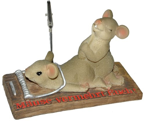 alles-meine.de GmbH Geldclip/Geldhalter/Fotohalter Deko wie Spardose Mausefalle Mäuse vermehrt Euch - stabiles Geldgeschenk aus Kunstharz - Mäuse Geld Kohle Käse Mäusefal..
