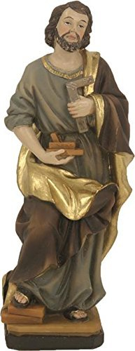 Dekop Heiligenfigur, Heiliger Josef mit Winkel und Hobel Höhe 15cm (44635091939)