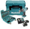 Makita DHP 453 RTJ Akku Schlagbohrschrauber 18V 42Nm im Makpac + 2x 5,0 Ah Akku + Ladegerät + 100 tlg, Bit- & Bohrer Set