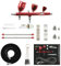 ABEST New Professional 0.2mm .3mm .5mm Dual Action Airbrush Spray Paint Gun Kit with Three Different Capacity Cups(2CC,5CC,13CC) air Filter for Makeup Model Nail Body Paint Art