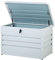 Beliani Caja de almacenamiento para exterior de acero galvanizado gris claro 300L Cebrosa