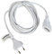 PremiumCord 230V 3m, Cable de Extensión con Enchufe Europeo Y Enchufe Europeo, Extensión de Cable de Alimentación para 230V, Enchufe, Color Blanco
