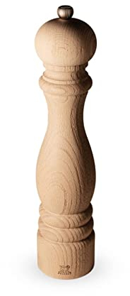 PEUGEOT - Salzmühle Paris Nature 30 cm - Klassische Mahlgradeinstellung - Aus recyceltem Holz mit PEFC-Siegel - Französiches Know-How - Naturfarben
