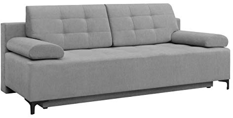 Mirjan24 Sofa mit Bettkasten Garan, Schlafsofa, Couch mit Schlaffunktion, Bettsofa, Polstersofa, Couchgarnitur, 3 Sitzer Sofa, Farbauswahl (Ikar 05)