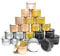 24Pcs 4oz Candle Tins for DIY Candle, Metal Candle Container Tins for Candle Making Gold Rose Gold Black Container Tins