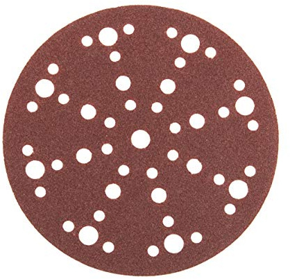 Klett-Schleifscheiben 150 mm Schleifpapier klett mit 48 Löchern K150 Set 50St von WAbrasive für Holzschliff | passend zu festool rotex 150 mit schleifteller 150mm klett