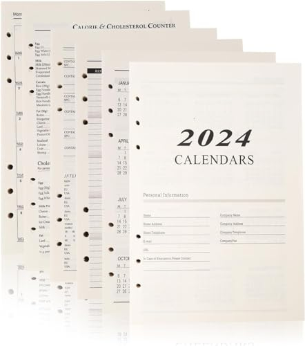 2025 Wochenplaner Einlage A5, Kalendereinlage 2025 A5,Ringbuch Kalender,Nachfüllpapier für Planer,Kalender 2025 Wochenplaner A5 Einlage,Für Arbeit und Studium & Finanzmanagement,140 mm x 206 mm