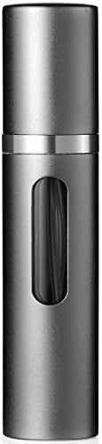 Travelofo Parfümzerstäuber Nachfüllbar, Leer Reise Parfüm Zerstäuber Mini Portable Sprühflasche mit Fenster für Unterwegs, 8ml (B-Grau)