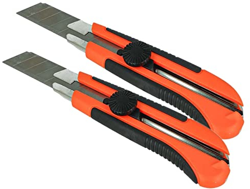 2 Stück Cutter 25 mm, Profi-Klinge 25 mm, mit Rad für Klinge und magnetischem Magnet (Klinge 25 mm professionell)