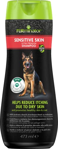 FURminator Sensitive Skin Hunde-Shampoo - Premium Shampoo für Hunde mit sensibler Haut, reduziert durch trockene Haut verursachten Juckreiz, 473 ml
