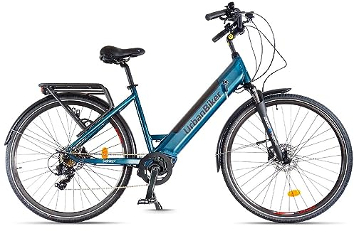 URBANBIKER Sidney Plus | City E-Bike | Mittelmotor | 160KM Reichweite | 26