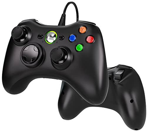 SWANPOW Xbox 360 Mando de Gamepad, Wired Controlador de Xbox 360 con Vibración, USB Controlador de Gamepad para Xbox 360/Xbox 360 Slim Mando para PC (Windows 7/8/8.1/10/XP/Vista)