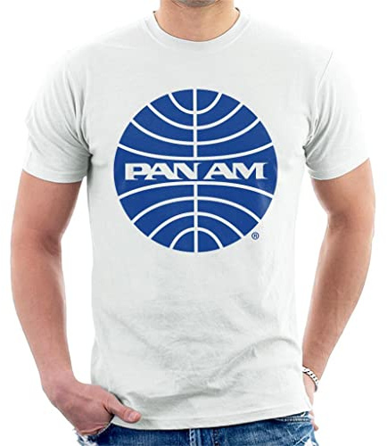 All+Every Pan Am Blue Outline Logo Men's T-Shirt