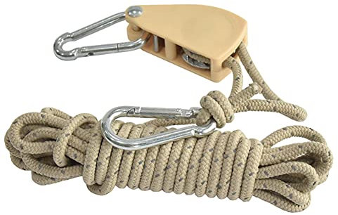 LAXED Verstellbares Umhängeband Aufhängen für Zelt, Ventilator, Lampe, Seil, Ratsche, Aufhänger, Umlenkrolle, Anpassung Seilschnalle