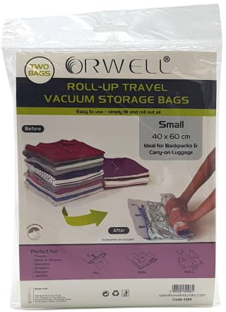 Orwell Roll-Up Travel Vacuum Storage Bags Small