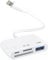 4 in 1 iPhone Card Reader Camera Adapter, SD/TF for iPhone USB OTG Adapter, Lightning USB Adapter Compatible with iPhone 14/13/12/11/X/8/7/iPad