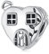 NINGAN 925 Sterling Silber Liebeshäuschen Ich liebe den Charme meines Hauses Geeignet für Damen Armband Halskette, Familie und Freunde Geschenk