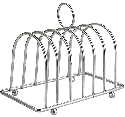 Porta pane tostato in acciaio inox porta pane da cucina 6 fette espositore per pane leggero strumento di visualizzazione per alimenti toast rack per pane da ristorante accessori da cucina