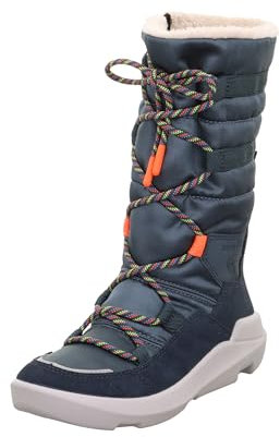 Superfit Mädchen TWILIGHT warm gefütterte Gore-Tex Stiefel, BLAU/ORANGE 8010