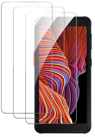 [3 Pièces] Verre Trempé Pour Samsung Galaxy Xcover 5 Pouces, Film en Protection Écran, Dureté 9H Film Protecteur Vitre, Anti-rayures, Sans Bulles, Anti-empreintes