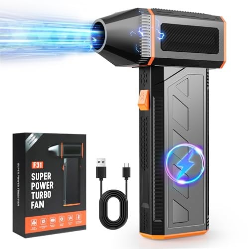 Elektrischer Staubgebläse Druckluft, 130,000 U/min Staubgebläse Akku, 3-Gang Hochgeschwindigkeits, Compressed Air Duster für PC Reinigung, Tastatur, Auto, Sofa, ersetzt Druckluftspray