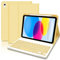 Keyboard Case for iPad 10th Generation 2022/A16 11th Generation 2025(10.9/11 inch), Case with UK Layout keyboard for iPad 10.9, Detachable Wireless Bluetooth Keyboard for ipad 11/10 Gen-Yellow