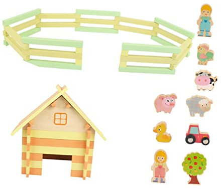 JOINPAYA 1satz Titel Holzspielzeug Für Junge Mädchen Imitationsspielzeug Bauernhofmodell Lernspielzeug Zur Kognitiver Fähigkeiten Für Mädchen Und Jungen Ab Jahren
