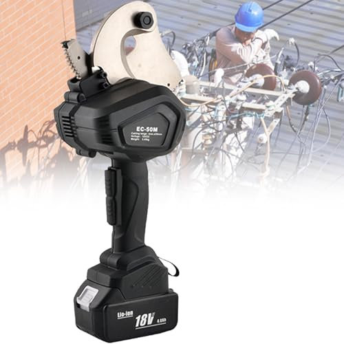 Coupe-fil à cliquet robuste, système hydraulique portable for câbles industriels, 2 batteries(75M)