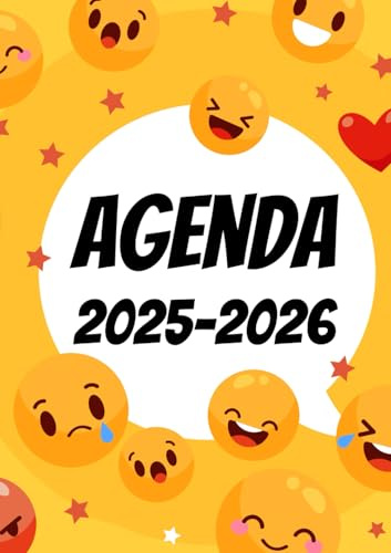 Agenda Scolaire 2025-2026: Smiley | Journalier (une page par jour) | 12x17 cm | Format A5 | Sept 2025 – juil 2026 | Collège et primaire | Ado garçon & ... | Geek, emoji, pc, internet, réseaux sociaux