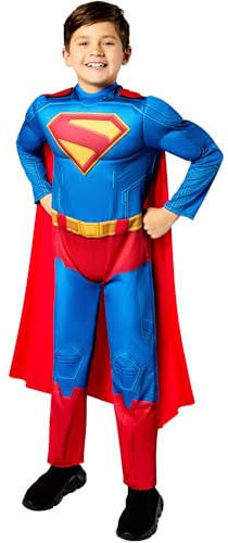 Rubies Offiziel DC Comics Deluxe Superman Kinderkostüm,Verkleidung für Kinder,Größe 5-6 Jahre