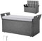 VEVOR Gartenbank mit Stauraum 180 kg, PE-Rattan-Sitzbank, Sitztruhe mit Kissen & seitlichem Griff, Aufbewahrungsbank, Sitzgelegenheit & Veranda-Dekor für Terrasse, Garten & Balkon, 104x45x52cm