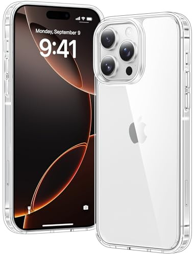 Voyahülle Hülle für iPhone 16 Pro Max Hülle, Anti-Vergilbung Transparent Handyhülle Stoßfest Schutzhülle, Premium Kratzfeste Case für iPhone 16 Pro Max -Durchsichtig