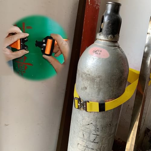 Support mural for bouteilles d'oxygène, avec boucle de sécurité, for bouteilles de gaz, multicolore(Yellow)