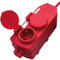 REV Verlängerung 4fach, Verlängerungskabel Aussenbereich wasserd. IP44, 10m 3680W, rot