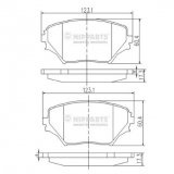 Nipparts J3602095 Bremsbelagsatz, Scheibenbremse - (4-teilig)