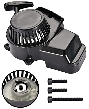 GOOFIT Avviamento a Strappo Minimoto Cinese Sostituzione Per 2 Tempi 43cc 47cc 49cc Motocross ATV Quad Pit Bike Scooter e Ciclomotore Motore 1 Pezzo Nero