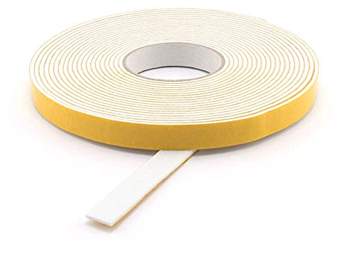 GleitGut GmbH Fieltro Cinta Adhesiva – 10 Metros de Longitud en un Rollo – Fieltro Cinta Adhesiva se Vende por Metros Ancho: 20 mm, Grosor: 3 mm, Color Blanco