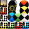 Flames 'N Games 5X Pro Thud Juggling Balls (Wildleder) Profi Jonglierbälle Set Mit 5 + Reisetasche - Schwarz/Grün