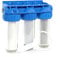 Naturewater NW-BR10B4 3 Stufen Wasserfilter, 5 µ, 20,67 mm (1/2), Ø60 mm PP Kartusche, Filter Wandhalterung, Filterschlüssel, Sedimentfilter Aktivkohleblock Aktivkohlegranulat