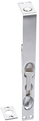Flush Bolt for Double Doors with Brushed Stainless Steel Finish