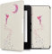kwmobile Klapphülle kompatibel mit Amazon Kindle Paperwhite Hülle - eReader Case (für Modelle bis 2017) - Fee Pink Violett Weiß