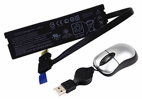 Amsahr MCFP12-05 - Batería de reemplazo para HP MCFP12, 750452-001 (Incluye Mini ratón óptico) Color Gris