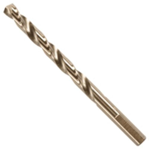 BOSCH CO2147B 1-Piece 5/16 in. x 4-1/2 in. Cobalt M42 Metal Drill Bit with Three-Flat Shank for Drilling Applications in Stainless Steel, Cast Iron, Titanium, Light-Gauge Metal, Aluminum