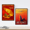 Nacnic Poster Jahrgang. Poster, die Welt der Werbung. Zwei Blätter Weinlese Air France. A4-Format