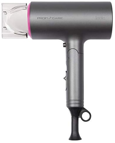 ProfiCare® Haartrockner klappbar |1600W | kompakter Hair Dryer für Reisen | Ionisierungsfunktion für glänzendes Haar | Reiseföhn | 3 Stufen | Soft Touch - Gehäuse | Reisefön klein | PC - HT 3073 pink